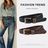 Retro Personalized Woven Women'S Belt With Casual Pants Jeans Non-Porous Women'S Belt Premium