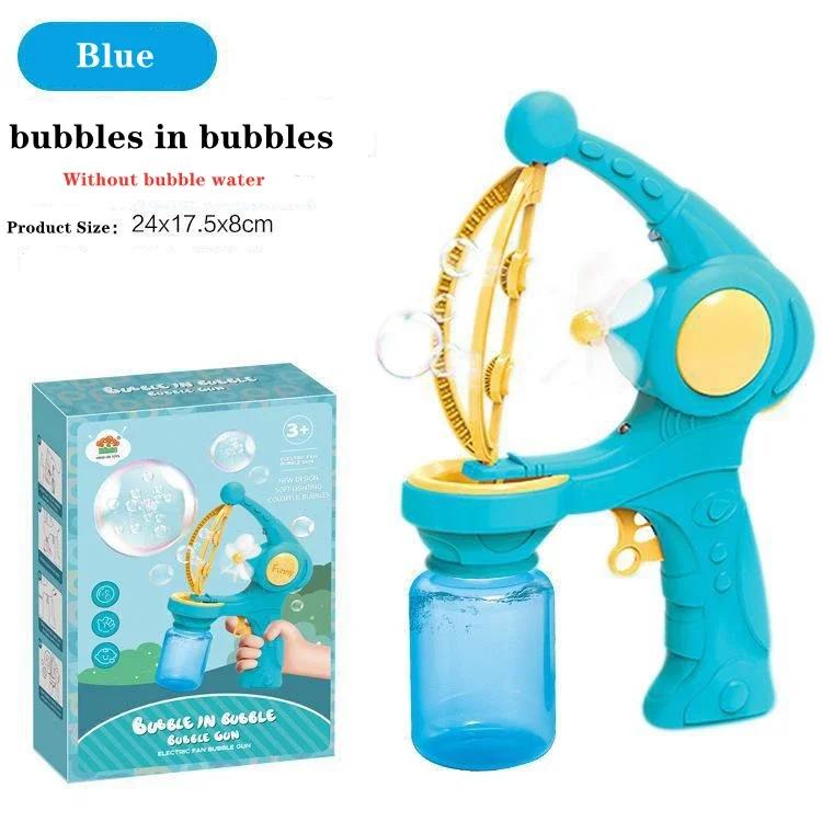 Outdoor Party Play Toy Blowing Bubbles Automatic Bubble Gun Toys Machine Summer For Kids Birthday Surprise Gifts for Water Park