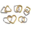 10 Stück Edelstahl Dickdraht Creolen Ohrringe Damen Herren Punk Hiphop Huggie Piercing Schmuckherstellung DIY Goldfarbe Accessoire