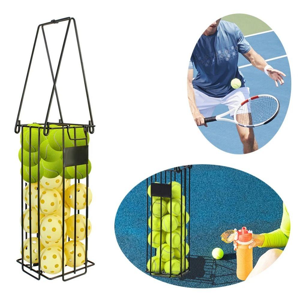 Ergonomic Handle Tennis Balls Collector Black Tennis Ball Picker  Tennis Accessories