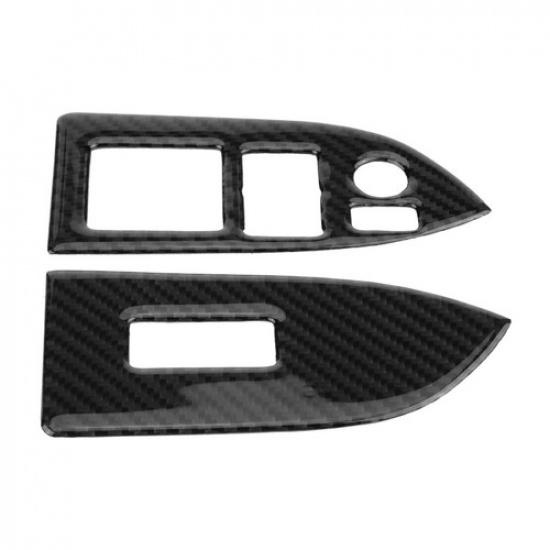 Interior Window Switch Button Carbon Fiber Cover Trim For Subaru BRZ Toyota 86