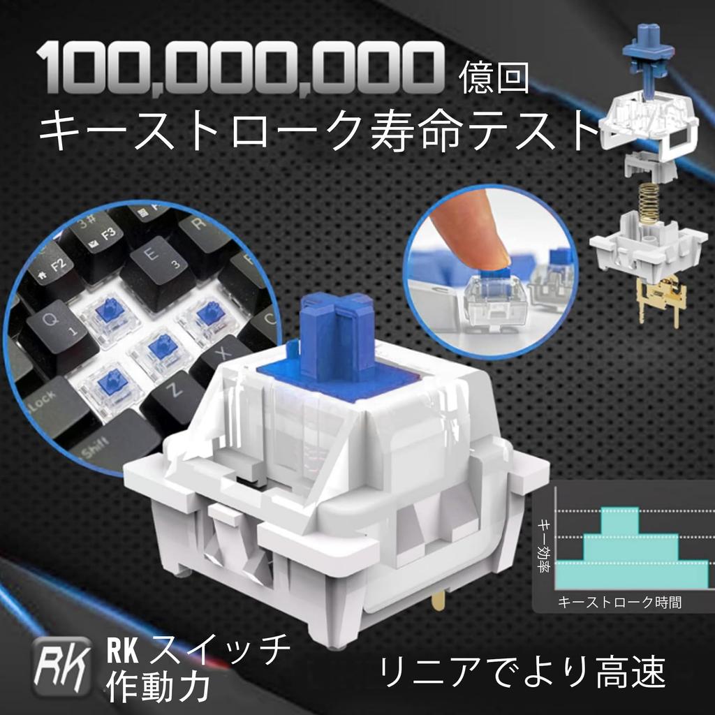 ZIPFORCE Gaming Keyboard, 68-Key Mechanical Keyboard with Blue Liner Switches, Type-C Wired Connection, Multi-Color Mixed Backlighting, PBT Keycaps,