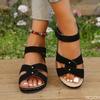 Moda 2025 Moda Plus Size Sandały na Koturnie Kobiety Lato Casual Platforma Do Chodzenia Sandalias Mujer Wygodne Antypoślizgowe Buty na Plażę