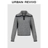 Women's Color-Block Half-Zip Knit Sweater