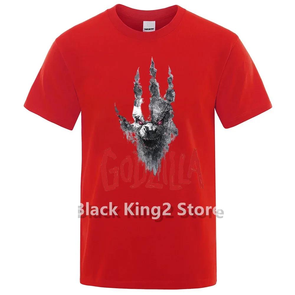Godzillas VS.kong King Anime Printed Men T Shirts Japanese Streetwear Cotton Tops  Tee Hip Hop Harajuku  T-shirts