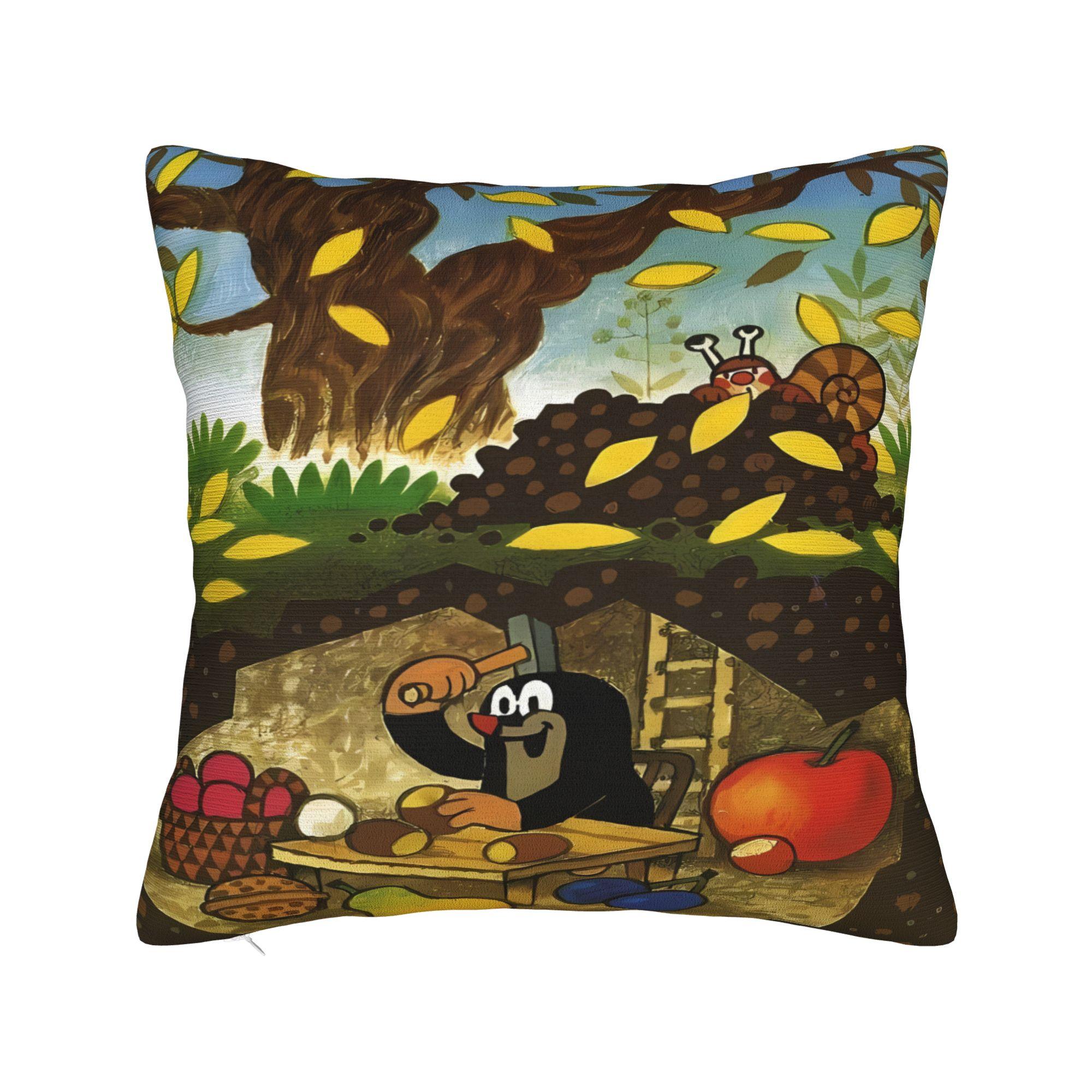 Наволочка с Кротом Современная Наволочка Мягкие Наволочки Для Дивана Спальни Домашний Декор 12x12Inch