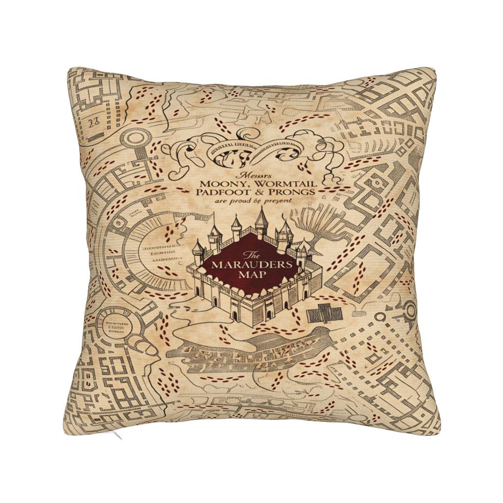 Magic Marauders Map Pillow Cover  Comfy Cushion Cover Fashion Pillow Case For Office Car Home Decor