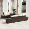 VidaXL 8-Piece Garden Sofa Set with Brown Cushions In Poly Rattan 3349124