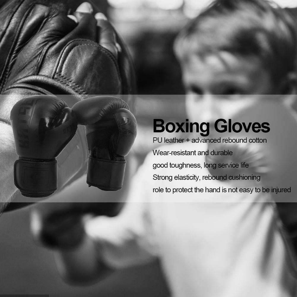 PU Boxing Training Gloves Wearable Hand Protective Gloves Tear Resistant Breathable  One Time Forming for Adult Children