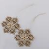 10pcs Wooden Embellishments with String Christmas Decoration Snowflake Pattern