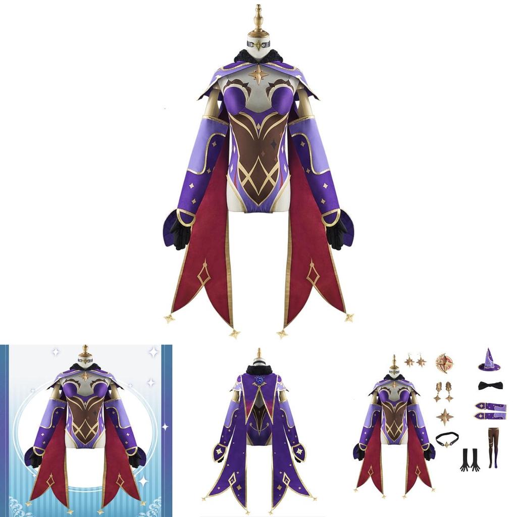 Mona Cosplay Costume Full Sets Handmade Custom Made High Elasticity