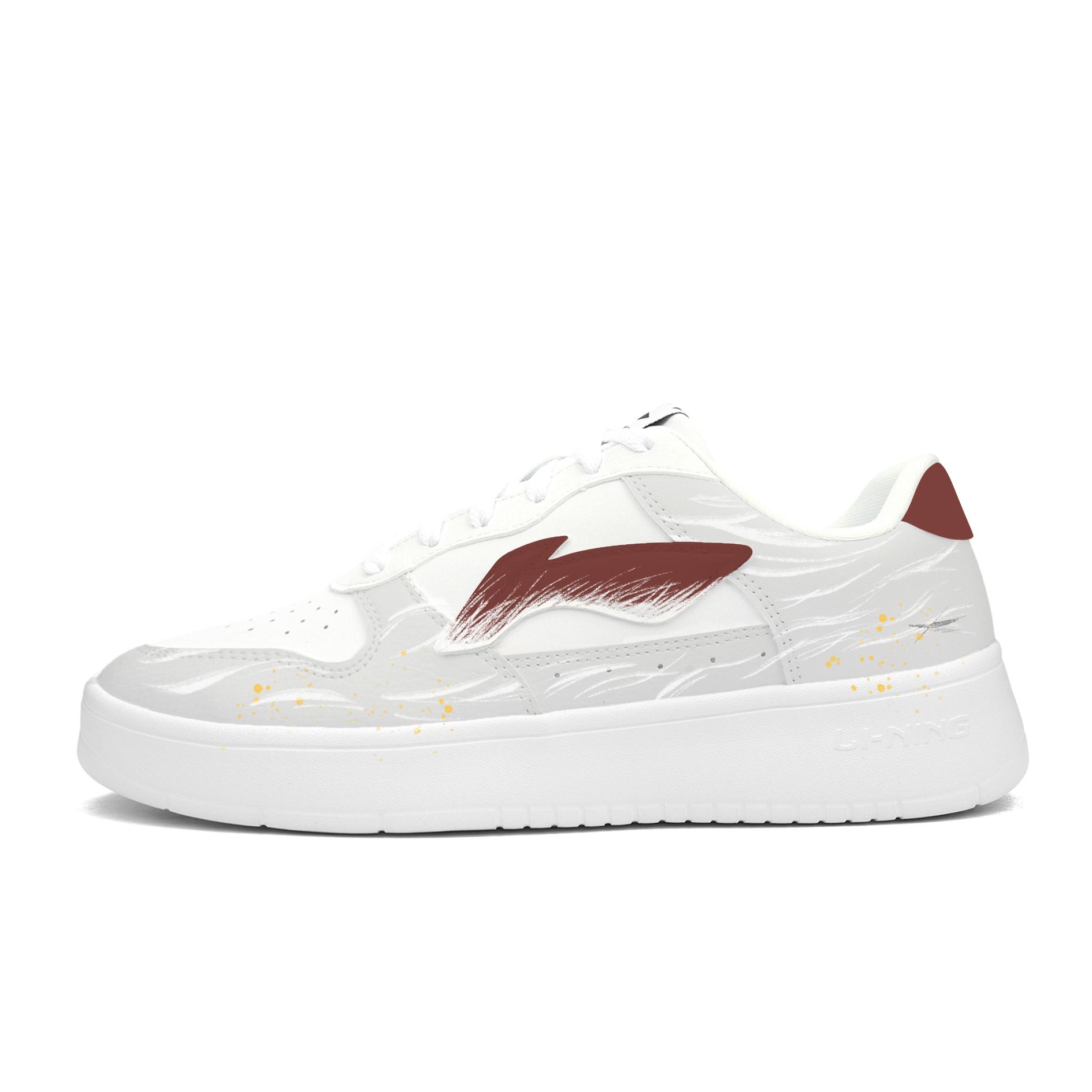 Li Ning Плывущая лодка Как река огня Устойчивые к истиранию Легкие Дышащие Низкие Кеды для скейтборда Унисекс AGCS419-1(Команда900-) 35.5
