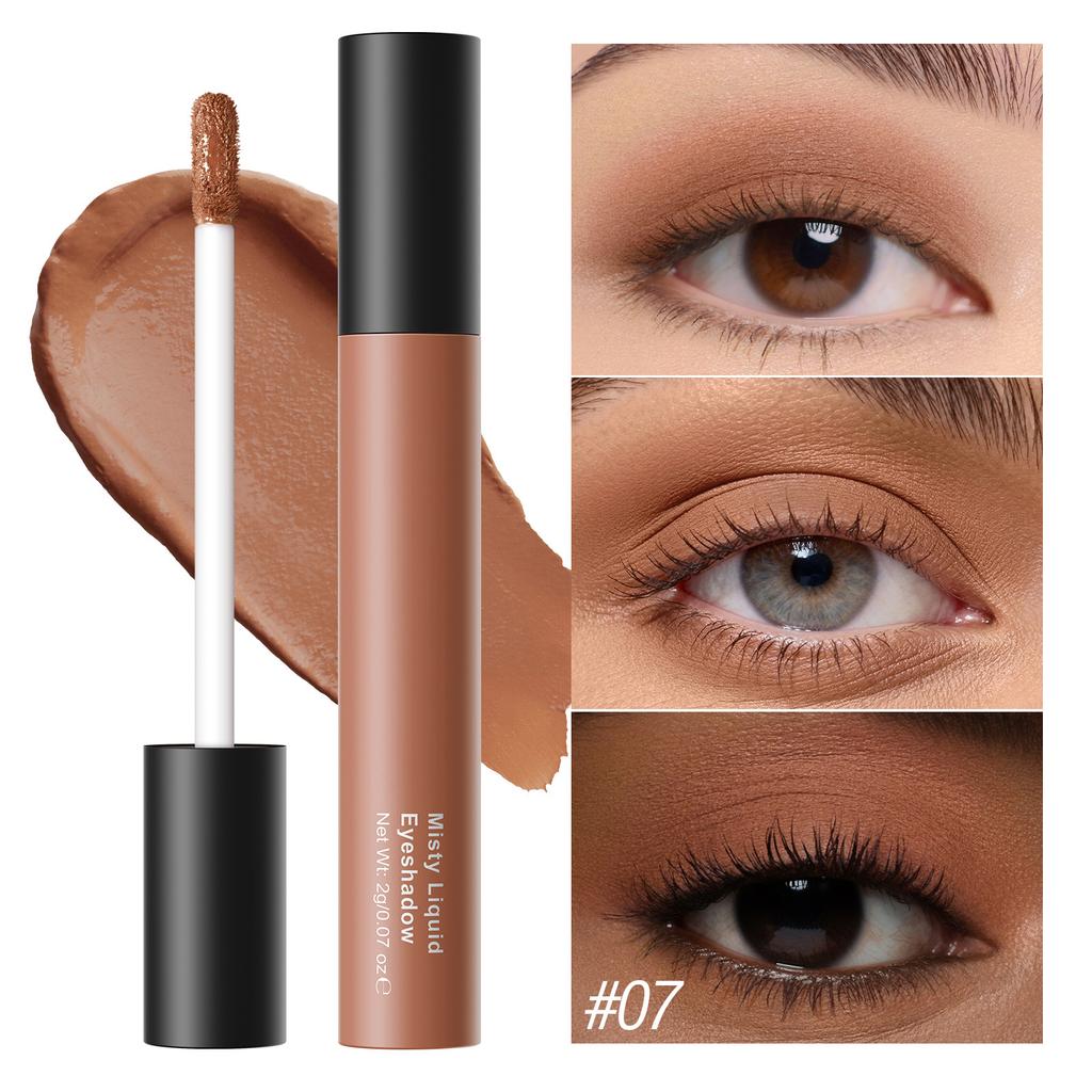 Liquid Eyeshadow Neutral Natural Smooth Creamy Eyeshadow Lightweight High-pigmented And Watertight Long Lasting Liquid Eye Shadow(2ML)