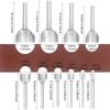 10pc/set Leather Half-Round Hole Cutter, DIY Punch Strap Belt Wallet Bag Edge Cutting Tool, DIY Curve End Puncher with 5mm-50mm