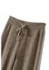 Women's High-Waist Wool Wide-Leg Pants - Autumn/Winter Floor-Length Knitted Casual Trousers