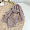 Japanese Retro Solid Color Linen Scarf Mori Girl Literary And Versatile Breathable Shawl Neck Protection Shawl Silk Scarf Sun Protection