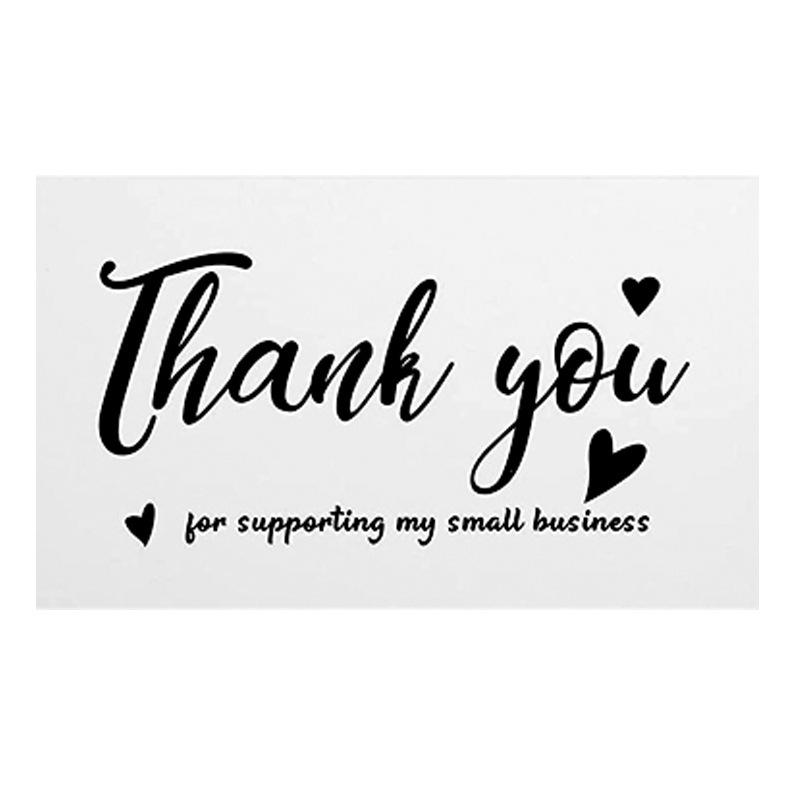 Pink 'Thank You' Cards - 50 Sheets/Pack for Gift Boxes, Decorations, and Postcards
