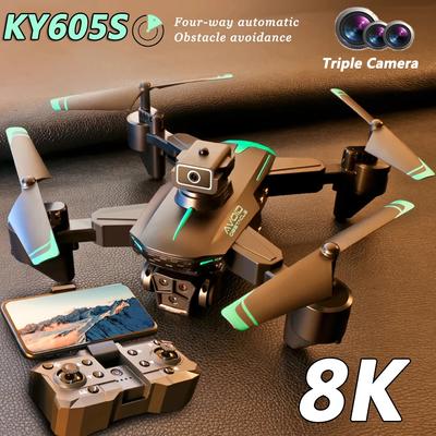 Νέο KY605S Rc Drone GPS 8K Professional με τρεις κάμερες ESC Ευρυγώνιο Οπτικό Τετραδρομικό Τετράδρομο Αποφυγής Εμποδίων Τετρακόπτερο 5000M