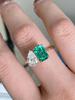copper WaterDrop Square Sparkling Zircon Ring Ideal For Women Engagement Wedding Luxury Fashion High Quality Fine Jewellery
