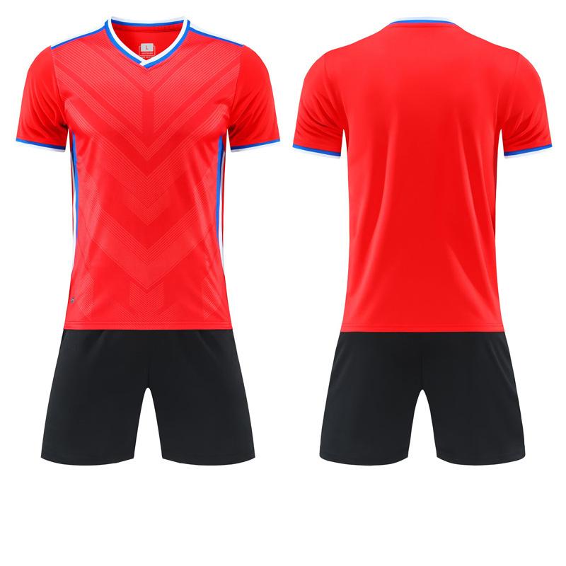 

Football Jersey Set Short-Sleeved Men S And Women S Adult Children S Jersey Student Training Game Jersey Printing Number Diy 3xs size (height 120-135) красный