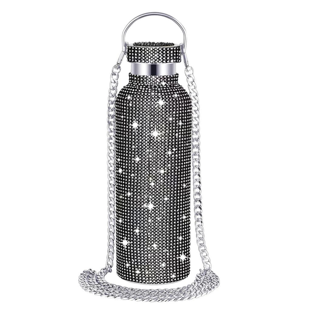 Sparkling Diamond Thermal Bottle Large Capacity For 6-12 Hours Holding Time Insulated Water Bottle
