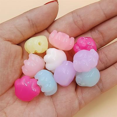 Schöne 10 Stücke Schmuck Bär Füße geformt Perlen Macaron DIY Candy Farbe süße Mode Geschenk handgemachte Halskette Armband
