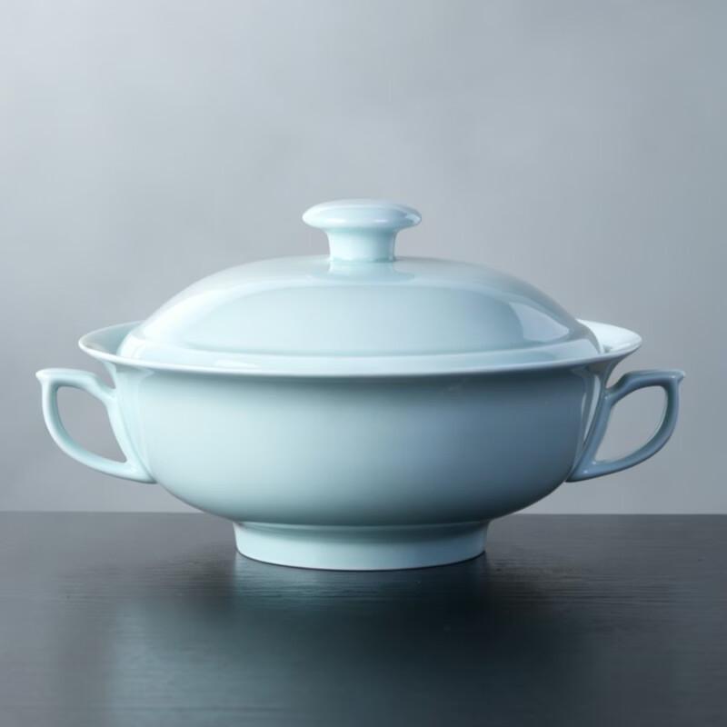 Haoya Jingdezhen Underglaze Celadon Ceramic Stew Pot
