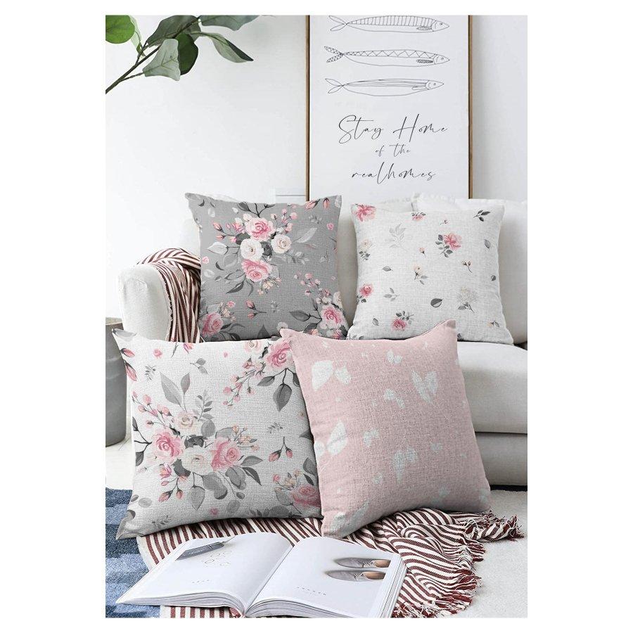 4-teiliges, digital bedrucktes Kissenbezug-Set