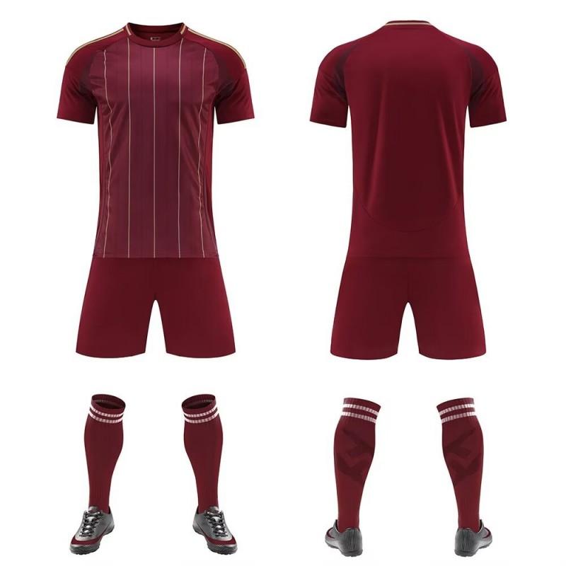 Custom Printed Soccer Training Jersey Set Men Women Kids Sportswear Football Club Team Uniform