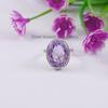 Natural Amethyst Ring, Handmade Boho Ring, 925 Sterling Silver Ring, Oval Gemstone Ring, February Birthstone Ring, Designer Ring
