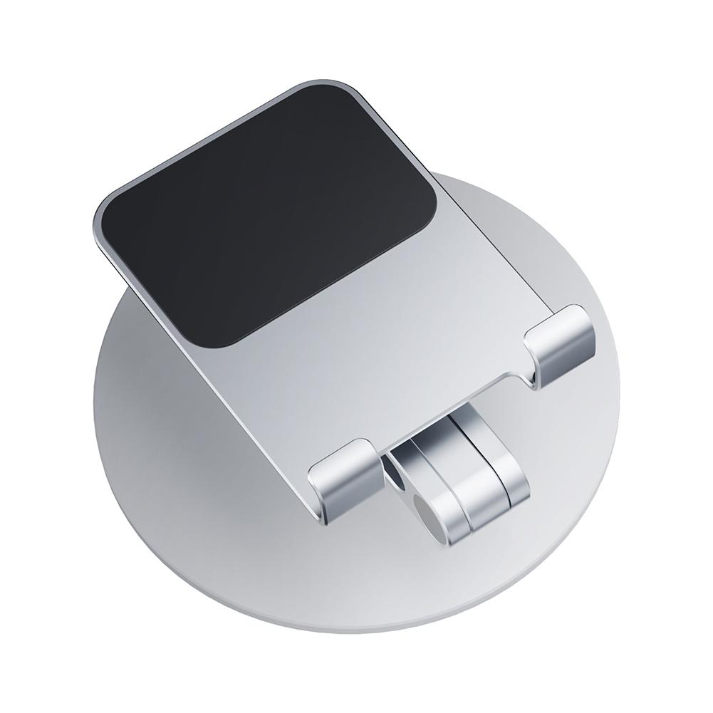 Foldable Phone Holder with 360° Rotating Base Portable Mobile Phone Holder Metal Phone Bracket Office Desk Accessories