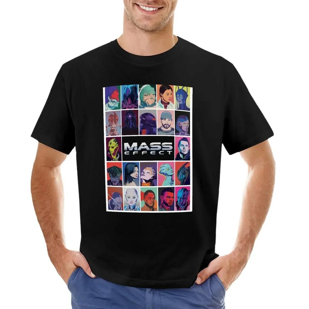 Mass Effect squad pop T-shirt summer top Aesthetic clothing men clothes