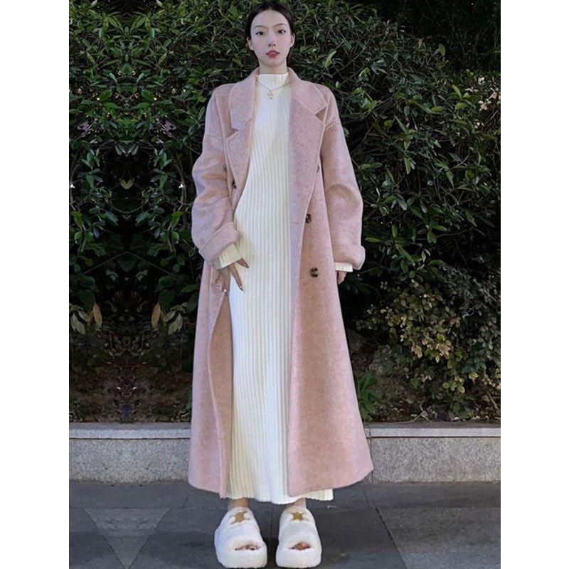 Autumn Winter Over-the-Knee Long Knitted Dress: Slimming and Thickened