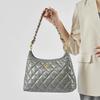 2025 New Style-Inspired Genuine Leather Single-Shoulder Hippie Bag High-End Thick Chain Hobo Underarm Bag Quilted Chain Bag