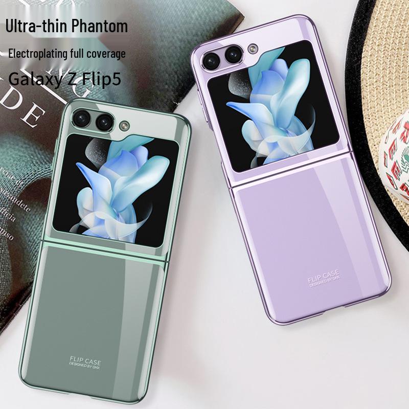 Samsung Z Flip7/6/5 Galvanisiert Transparente Faltbares Handyhülle - PC Hartschale Anti-Drop Schutzhülle