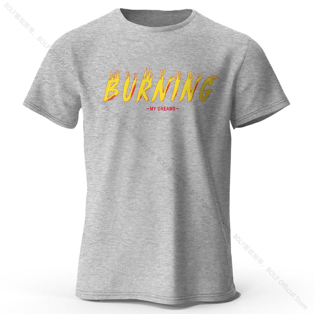 Modern Typography Printed 100% Cotton T-Shirt, Lightweight Round Neck Short Sleeve Tee, Unisex Everyday Style