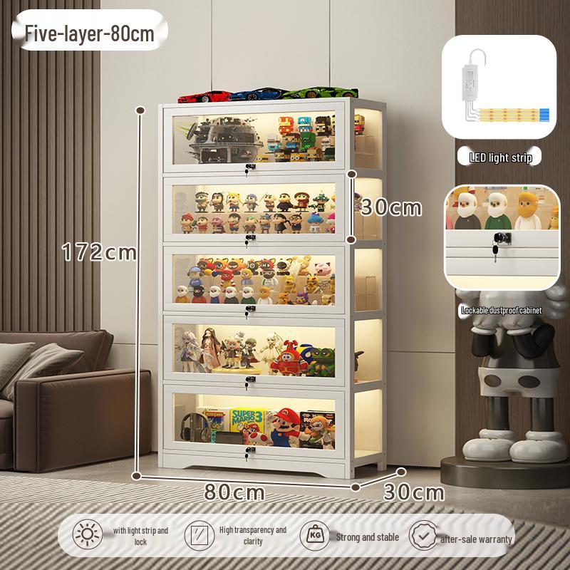 Acrylic Glass Display Cabinet with Lock for Toys and Prizes