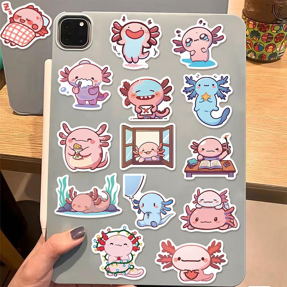 50PCS Cartoon Animal Fun Axolotl Graffiti Stickers DIY Manual Scrap Book Tablet Trendy Decoration Toy Stickers