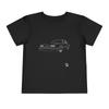1980s Chevy Monte Carlo SS Muscle Car Toddler T-Shirt Line Art Graphic Tee