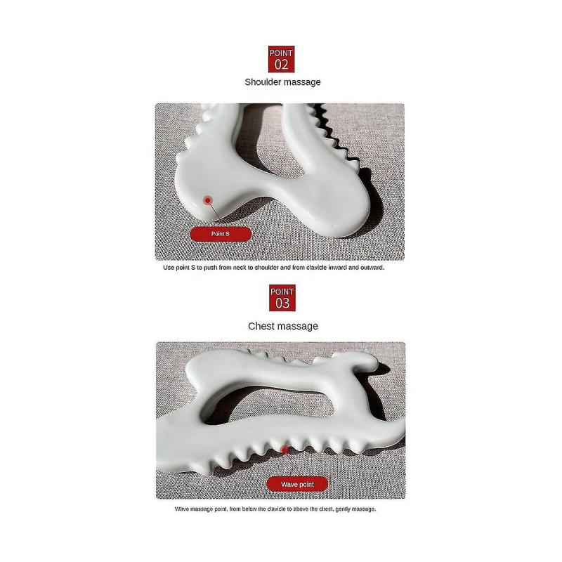 Gesichts-Guasha-Werkzeuge Guasha-Gesichtsmassagegeräte Keramikschabebrett für Facelifting Schlanker Reduziert Schwellungen Körperformung