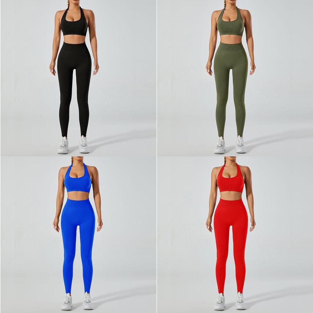Yoga-Outfit für Damen High-Impact Sportbekleidung mit feuchtigkeitsableitendem und atmungsaktivem Stoff für Fitness und Laufen