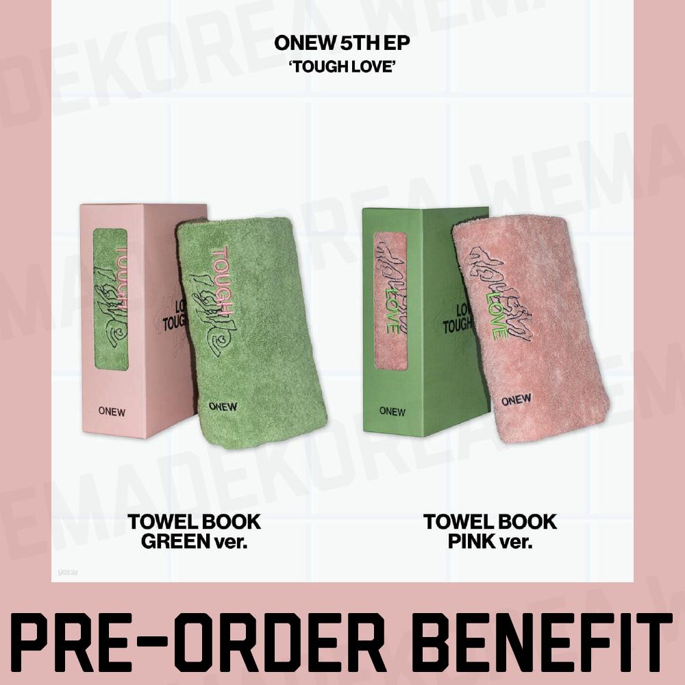Pre-order ONEW 5th EP Album TOUGH LOVE Towel Book ver. & SHOP POB