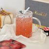 1000ml Large Glass Cup Tumbler With Lid Straw For Ice Coffee  Tea Juice Beer Cute Glass Mug Water Bottle Aesthetic Drink Bottle