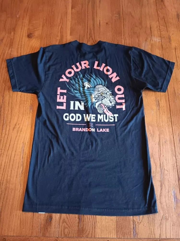 New Brandon Lake Let Your Lion Out Gift For Fans Unisex S-5XL Shirt backs BT1447 Unisex T-Shirt M