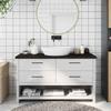 VidaXL Bathroom Countertop Dark Grey 120x40x4 Cm Treated Wood 3156235