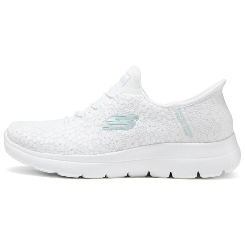 Skechers Women Cushioned Wear Resistant Low Top Casual Shoes White 150125-WHT 37.5