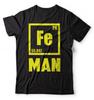 Fe Man Tshirt Iron Chemical Element Tshirt Breathable and Soft Comfortable Fashionable Cotton Street Hip Hop Mens Clothing
