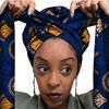 African Print Bonnet With Long Ribbon Wrap Single Layer Head Wrap Ankara Pattern Women Hair Cover Large Size Hair Wrap Cap