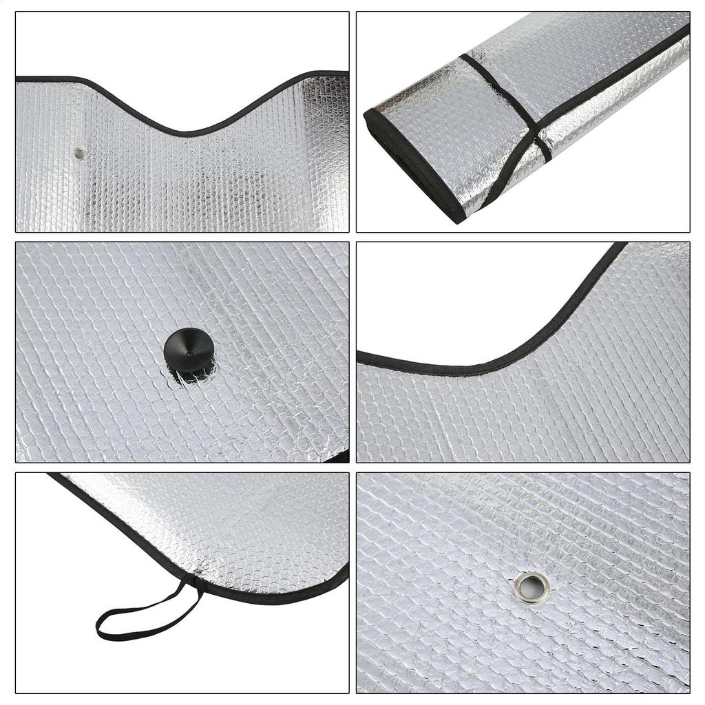 220x80cm Truck Windshield Sun Shade Foldable UV Ray Blocker Heat Shield Front Window Cover for Cab Reflective Summer Car Covers
