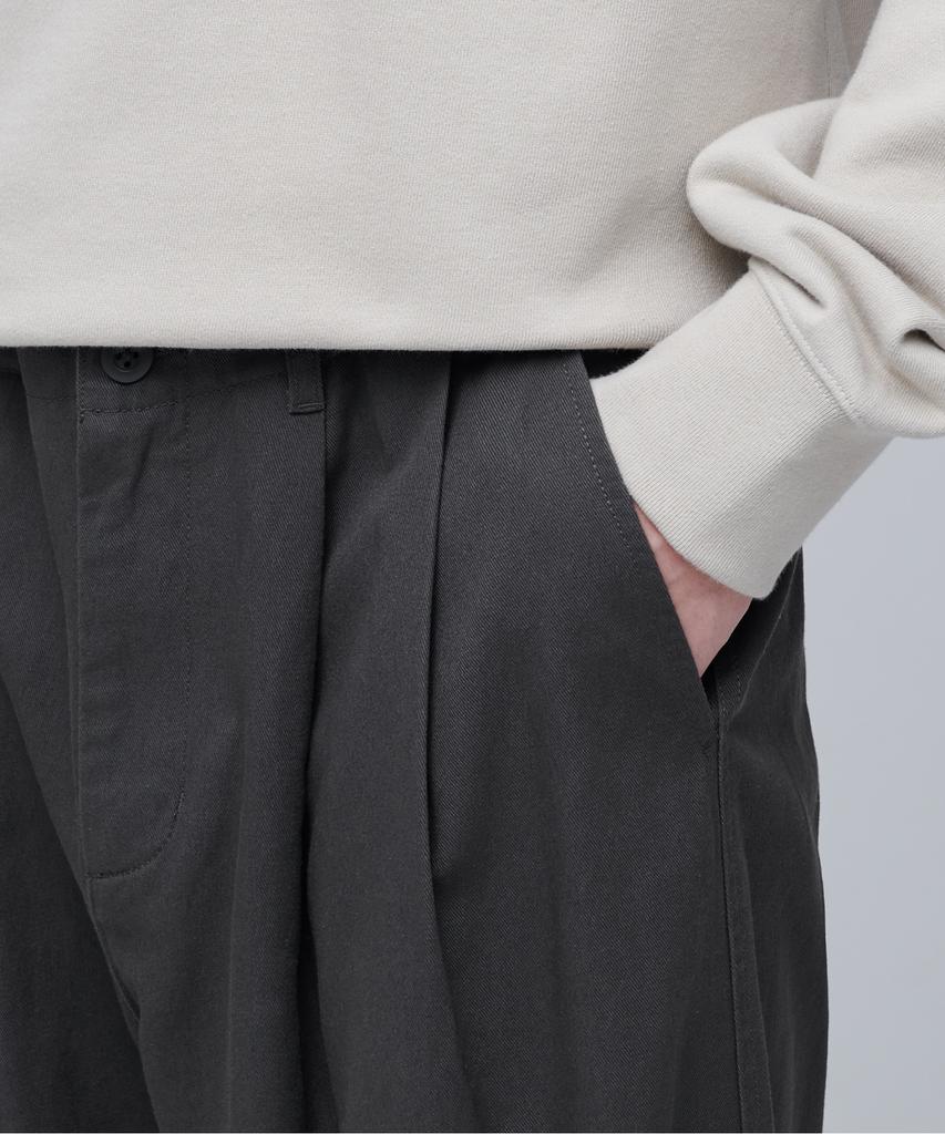 MUSINSA STANDARD Cotton Wide Balloon Pants [Dark Gray]